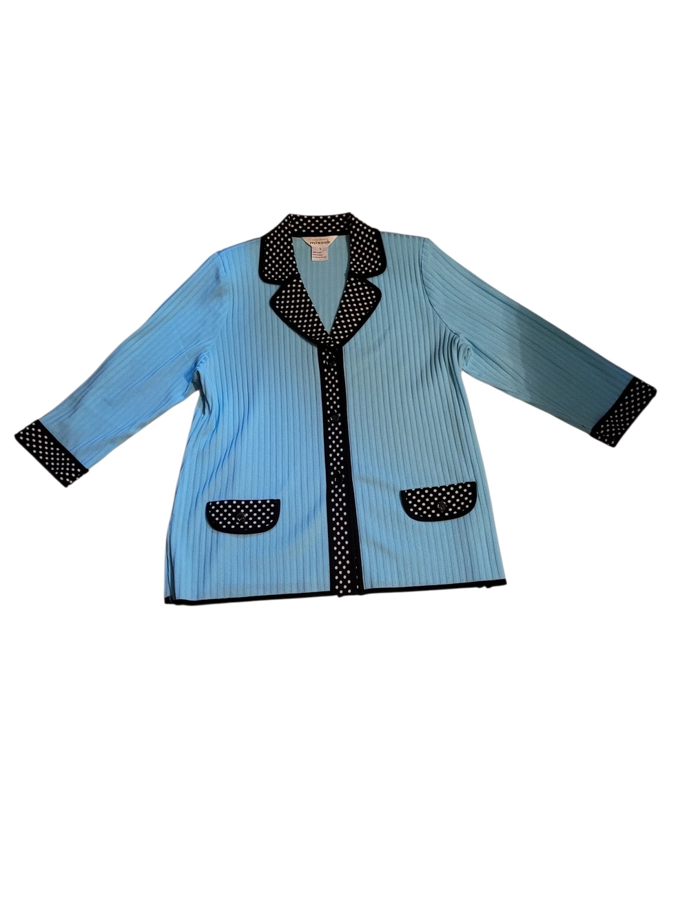 Vintage Misook ribbed knit cardigan jacket